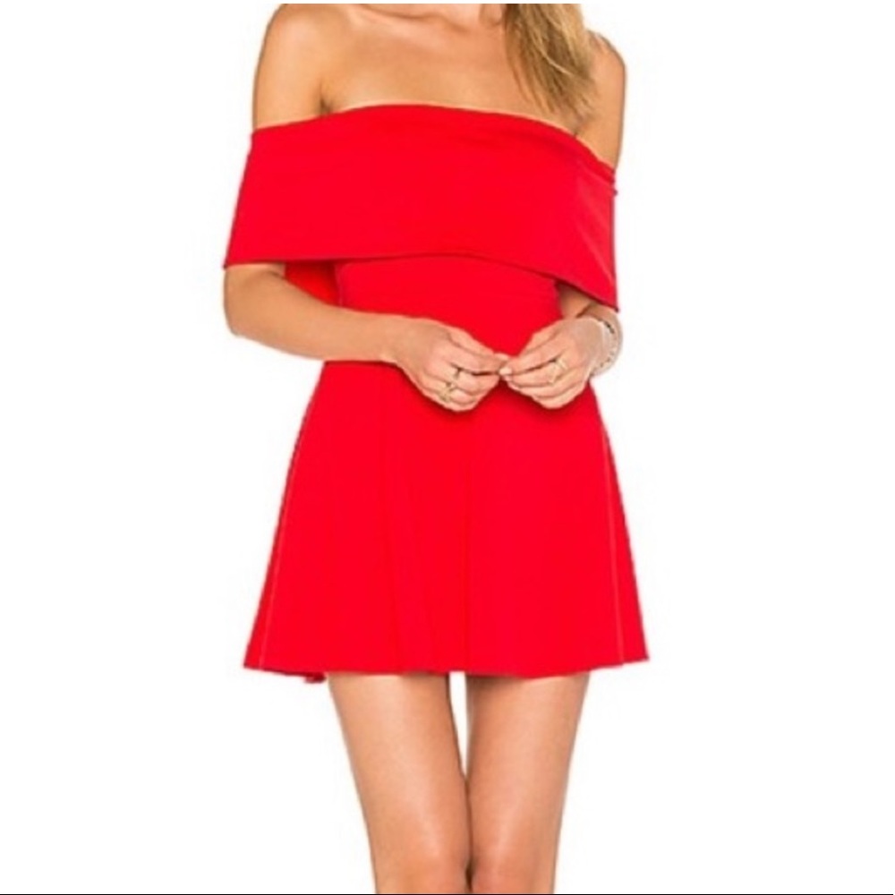 LPA red off the shoulder dress